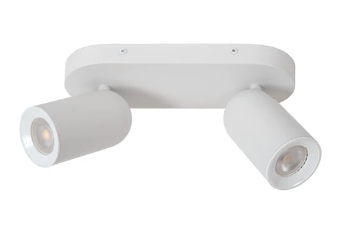 Lucide PUNCH - Plafondspot - 2xGU10 - Wit - uitgezet